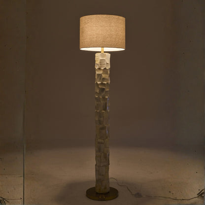 Staanlamp Pareleffect Schelp Gebroken Wit/Lichtbeige J-Line