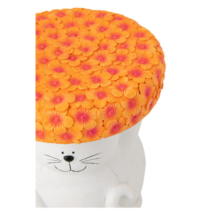Sidebord Kat magnesium hvid/orange J-Line