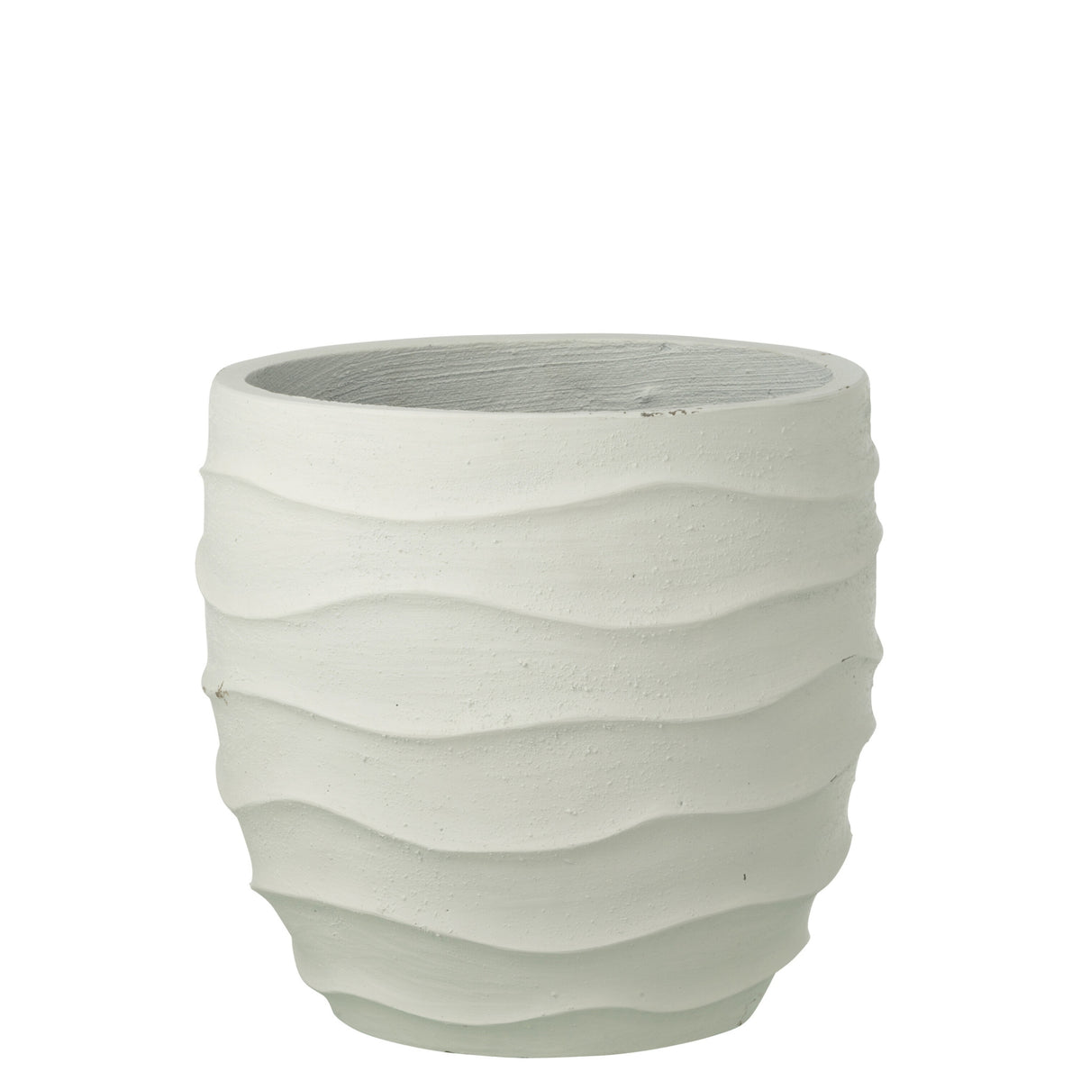 Blomsterpotte Golf + Udendørs Sand Hvid Stor J-Line