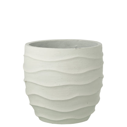 Blomsterpotte Golf + Udendørs Sand Hvid Stor J-Line