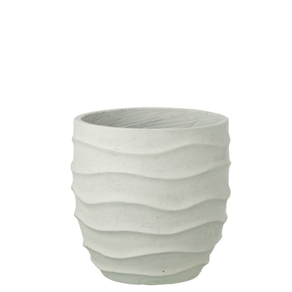 Blomsterpotte Golf + Udendørs Sand Hvid Medium J-Line