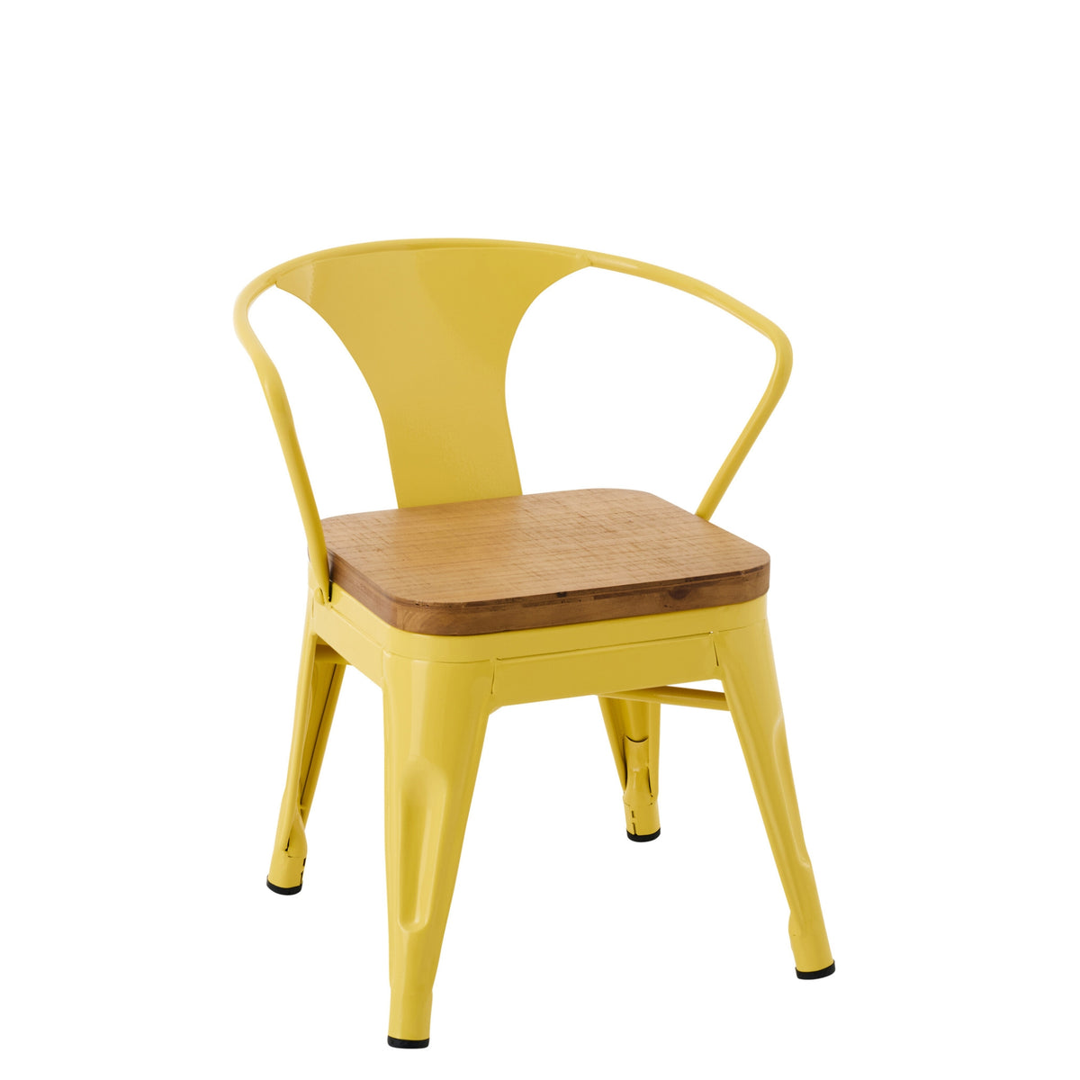 Barnestol Evi jern/krydsfiner gul J-Line