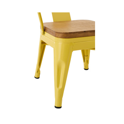 Barnestol Evi jern/krydsfiner gul J-Line