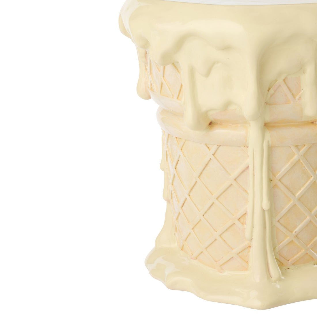 Sidebord IJs Polyresin Abrikos/Beige J-Line