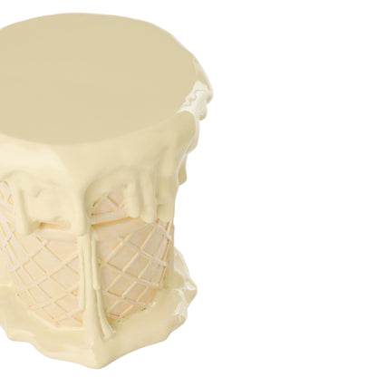 Sidebord IJs Polyresin Abrikos/Beige J-Line