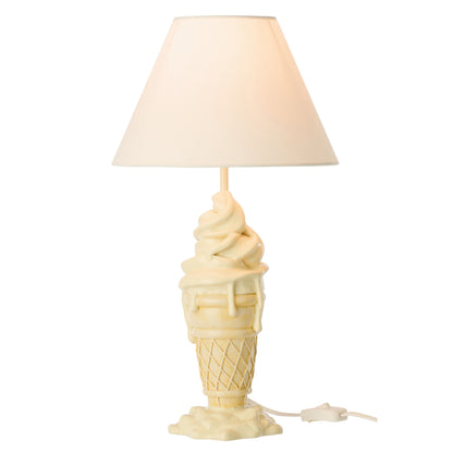 Lampe med isvaffel i polyresin, gul/beige, J-Line