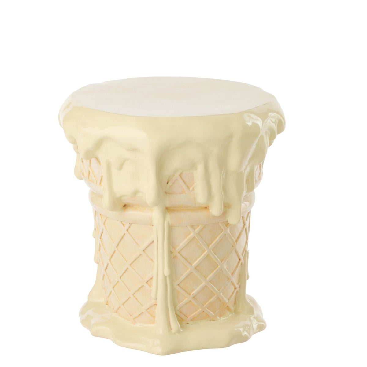 Sidebord IJs Polyresin Abrikos/Beige J-Line