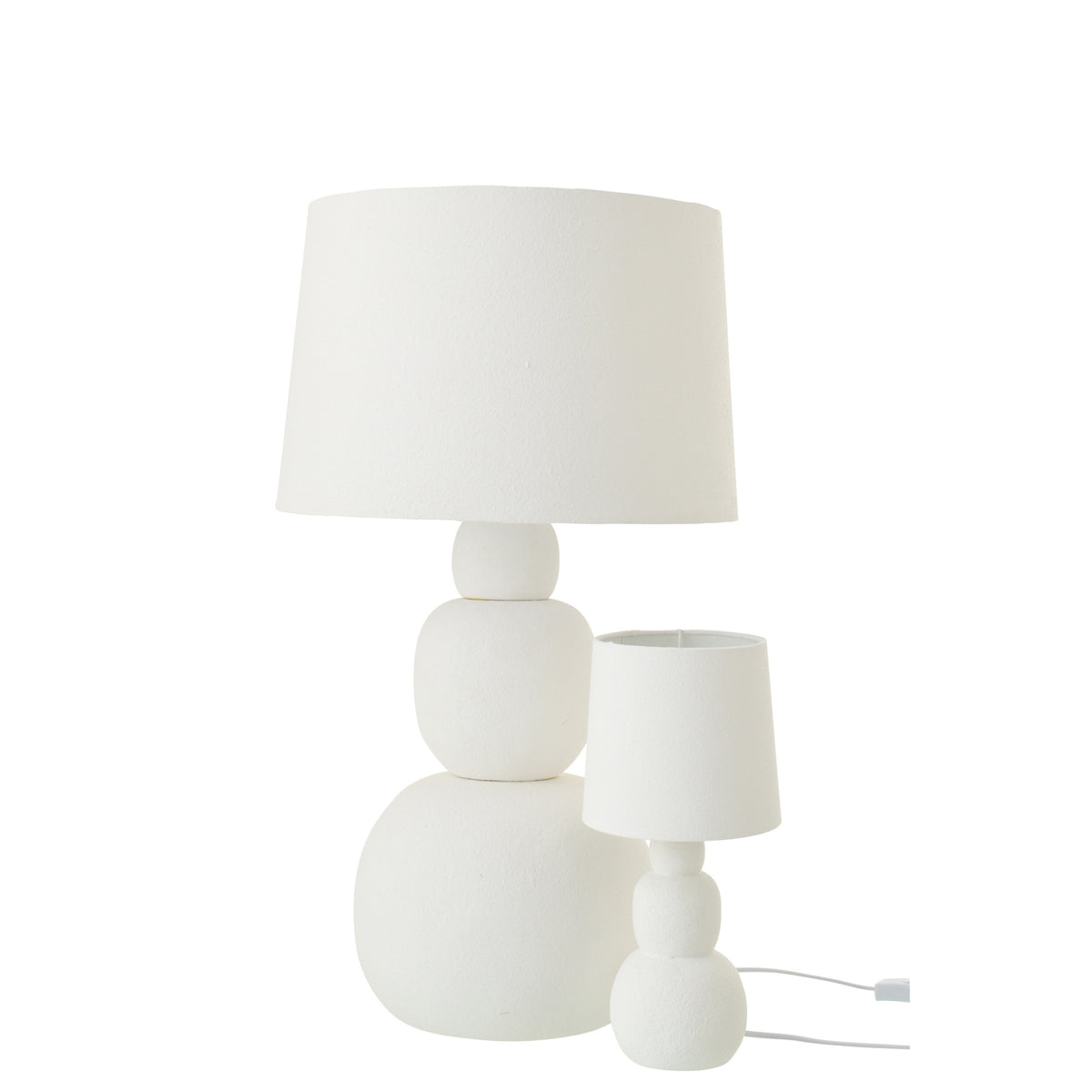 Bordlampe Renee, keramik, hvid, stor, J-Line