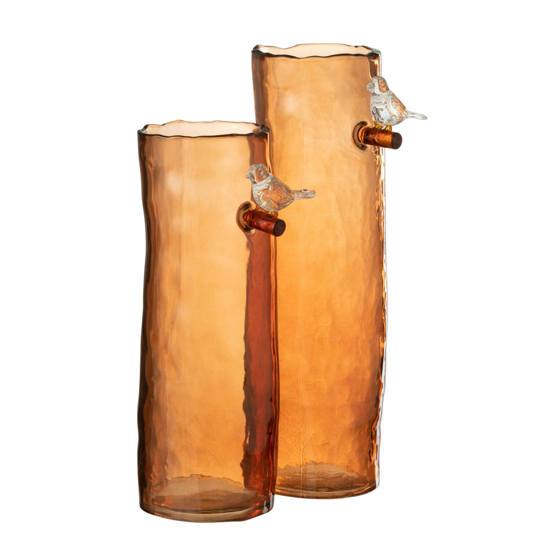 Vase Lang Vogel - Glas - Orange - Large - 32 cm høj J-Line