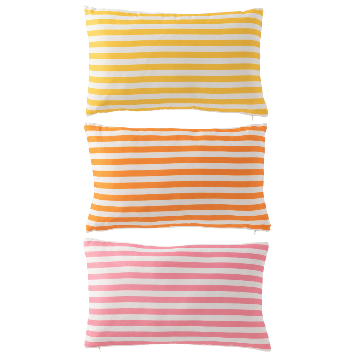 Pude Ude Rektangulær Stribet Polyester Multi Assortiment Fra 3 J-Line