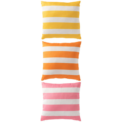Pude Ude Firkant Stribet Polyester Multi Assortiment Fra 3 J-Line
