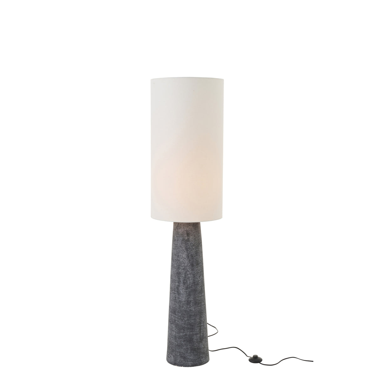 Gulvlampe Ava glasfiber sort/hvid medium J-Line