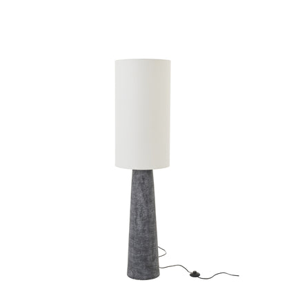 Gulvlampe Ava glasfiber sort/hvid medium J-Line