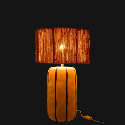 Bordlampe Nistret Keramik Sort/Hvid J-Line