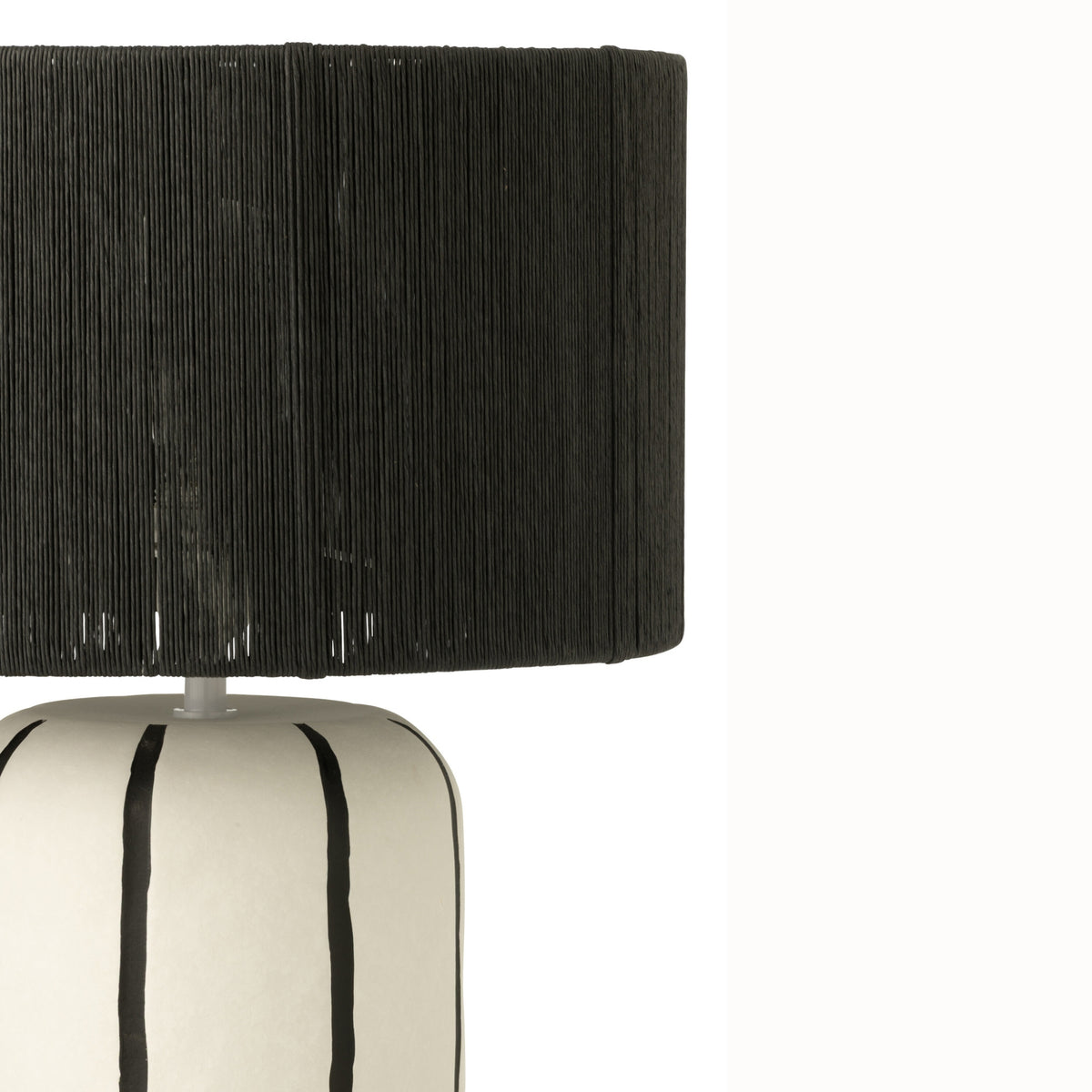 Bordlampe Nistret Keramik Sort/Hvid J-Line