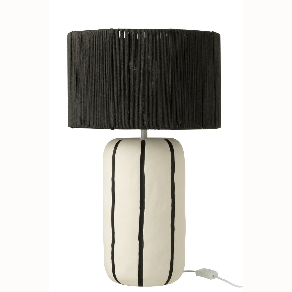 Bordlampe Nistret Keramik Sort/Hvid J-Line