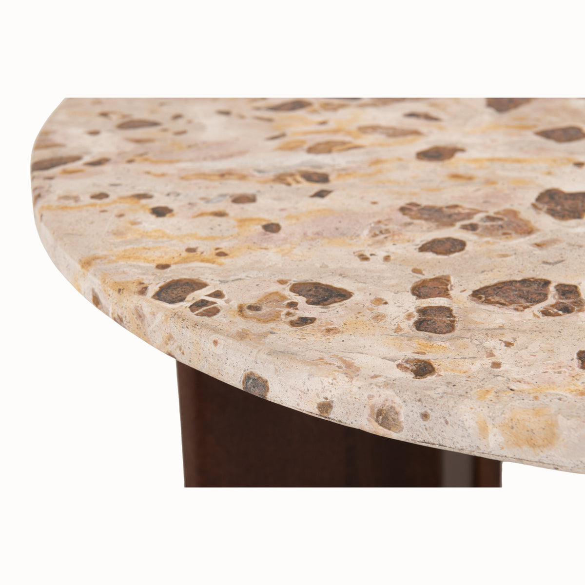Sidebord Mathilde, naturfarvet/beige marmor, J-Line