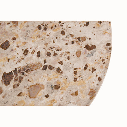 Sidebord Mathilde, naturfarvet/beige marmor, J-Line
