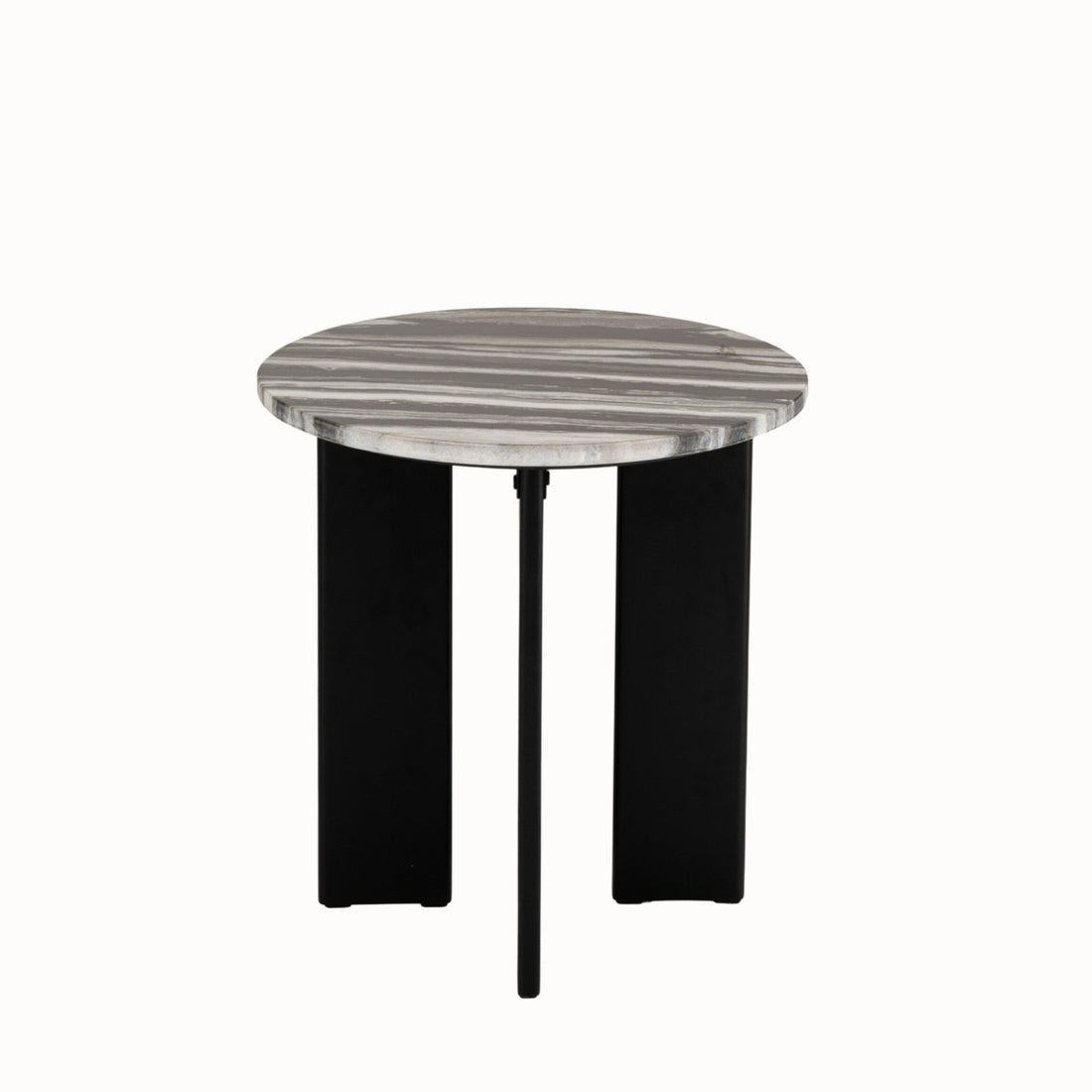 Sidebord Mathilde marmor sort/grå J-Line