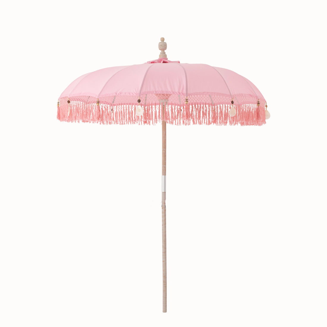 Parasoll Bobbi træ/bomuld lyserød J-Line