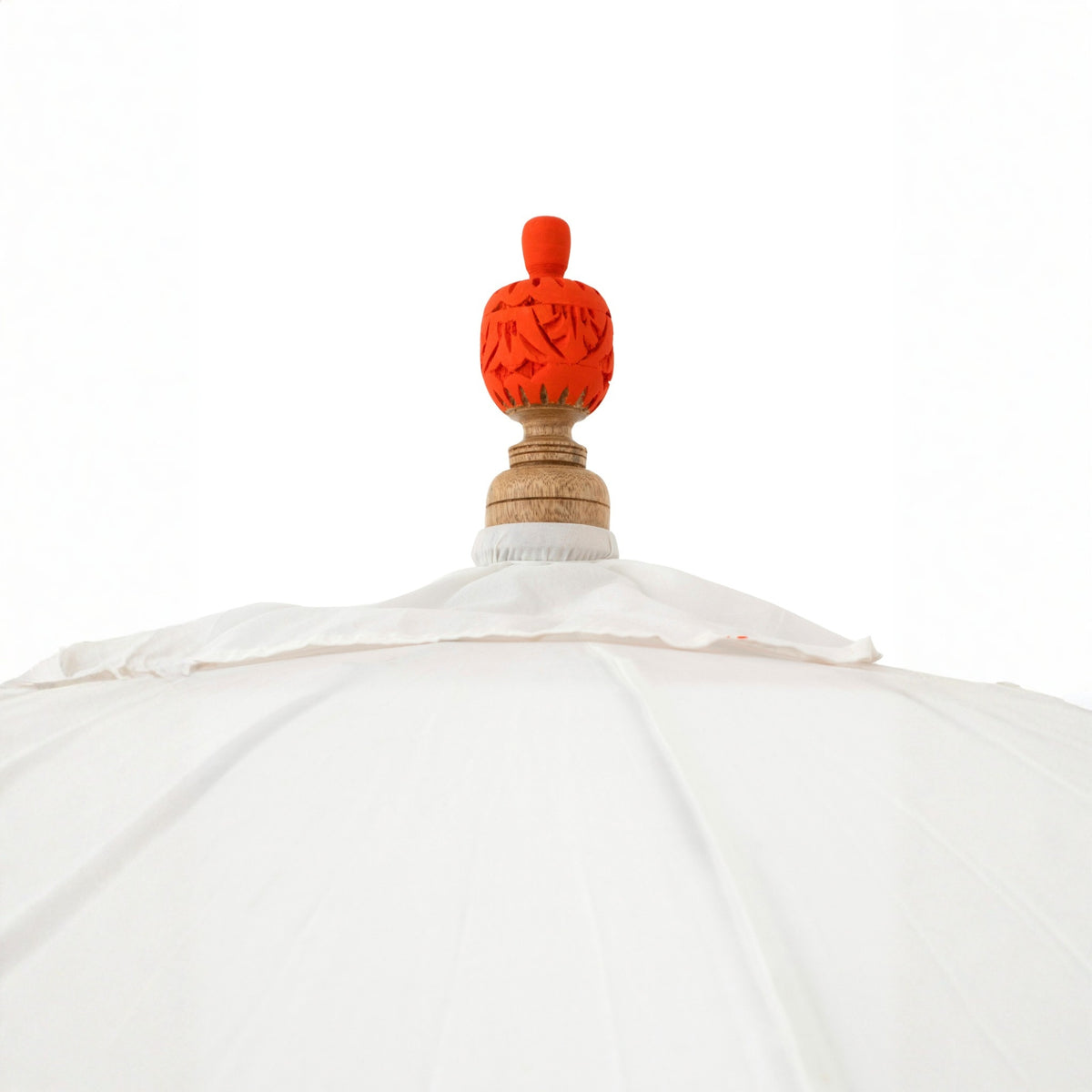 Parasol Flavie træ/bomuld ecru/orange J-Line
