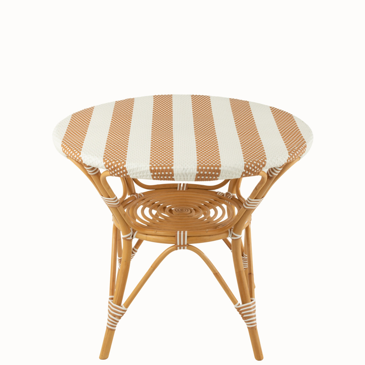 Spisebord i rattan, beige/hvid – J-Line