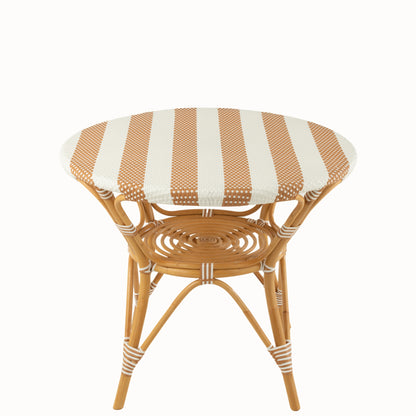 Spisebord i rattan, beige/hvid – J-Line
