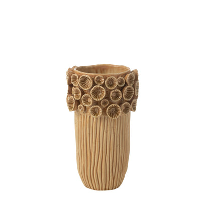 Vase Koral Høj Ler Okker Small L19,5xB18,5xH21,5 cm J-Line