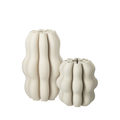 Vase Naos Keramik Beige Large Dia23cmxH40cm J-Line