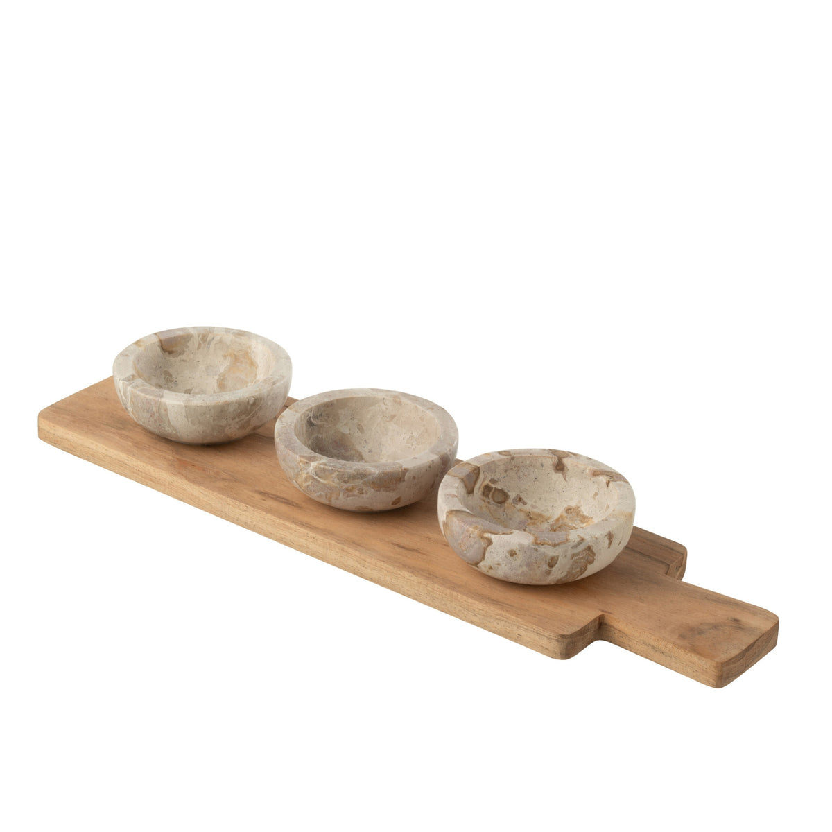 Krydderisæt i naturfarvet/beige marmor J-Line