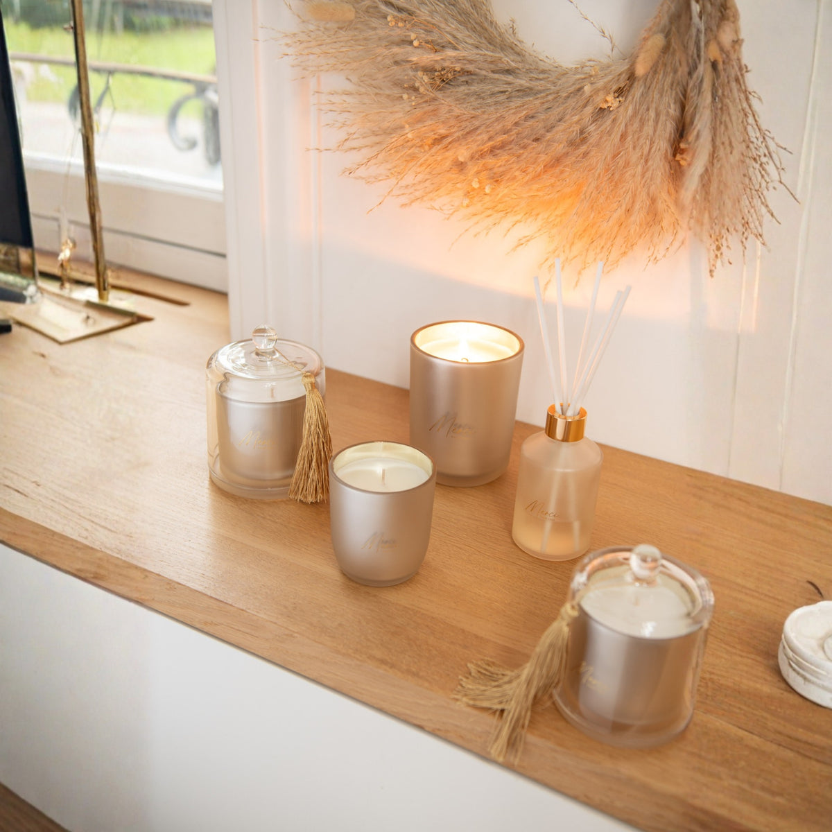Duftlys Merci Beige Small 35 timer