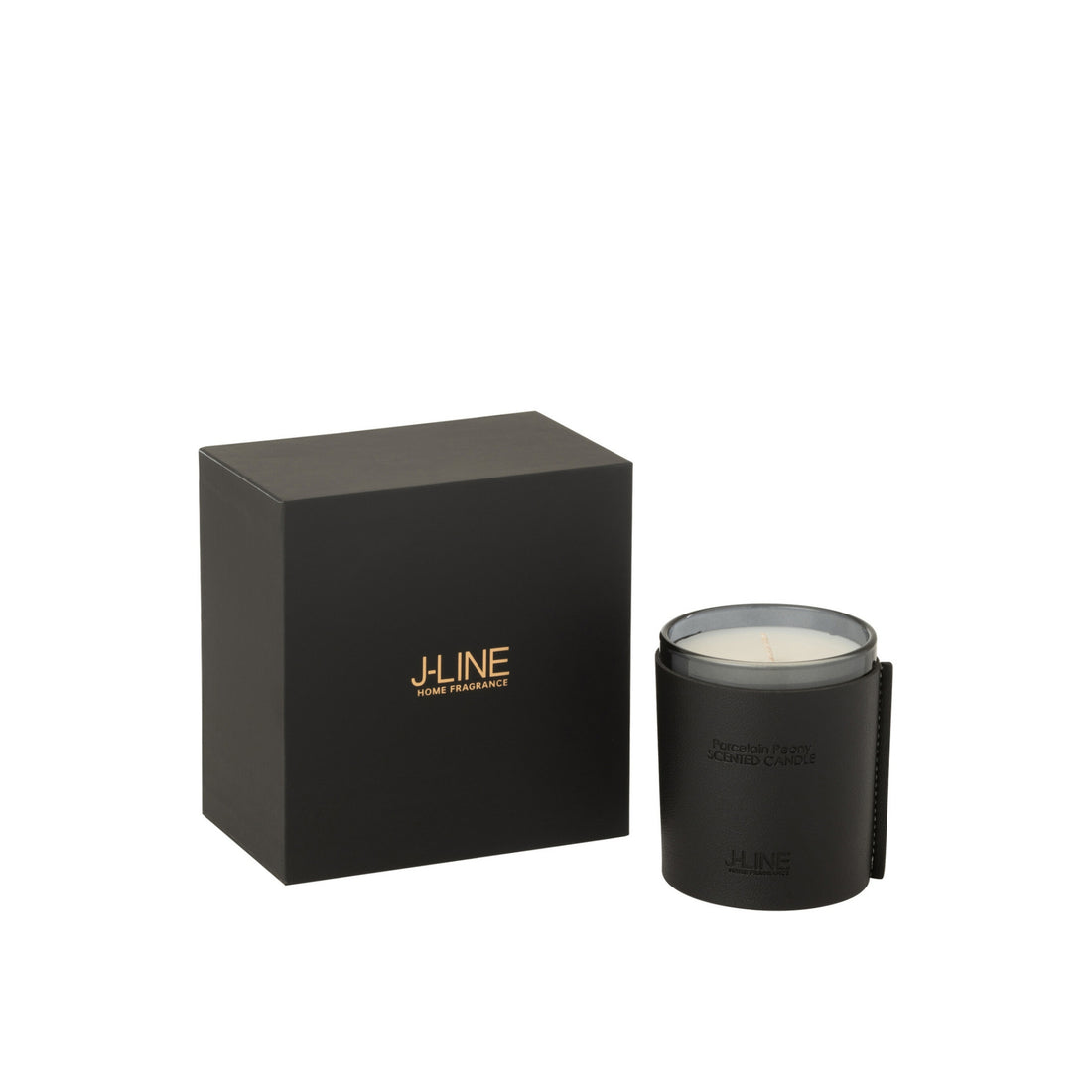 Duftlys Læder Sort 40timer