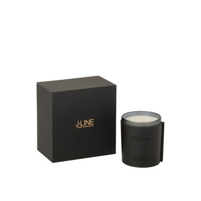 Duftlys Læder Sort 40timer
