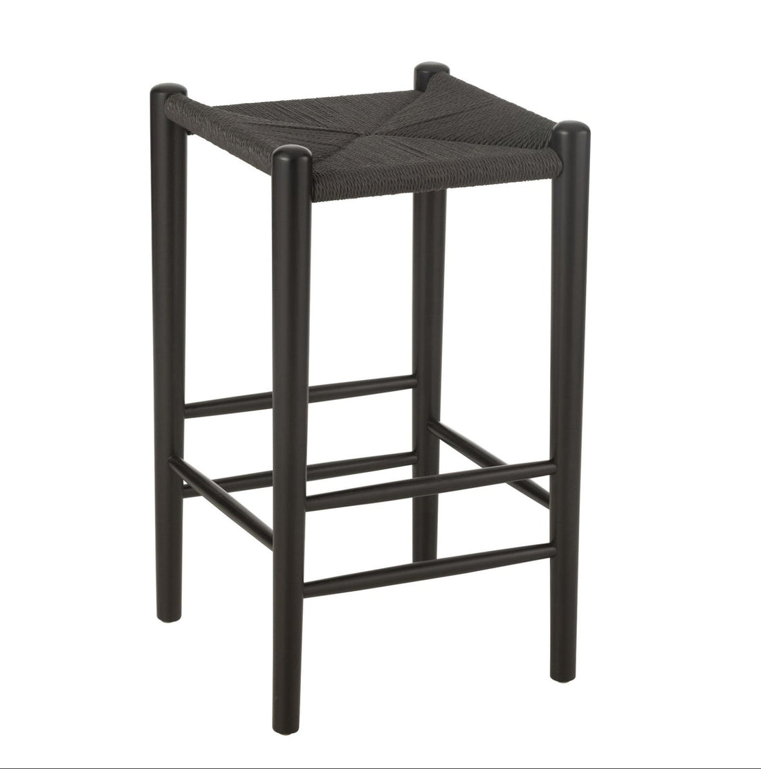 Barstol Oriental Birketræ/Reb Sort J-Line