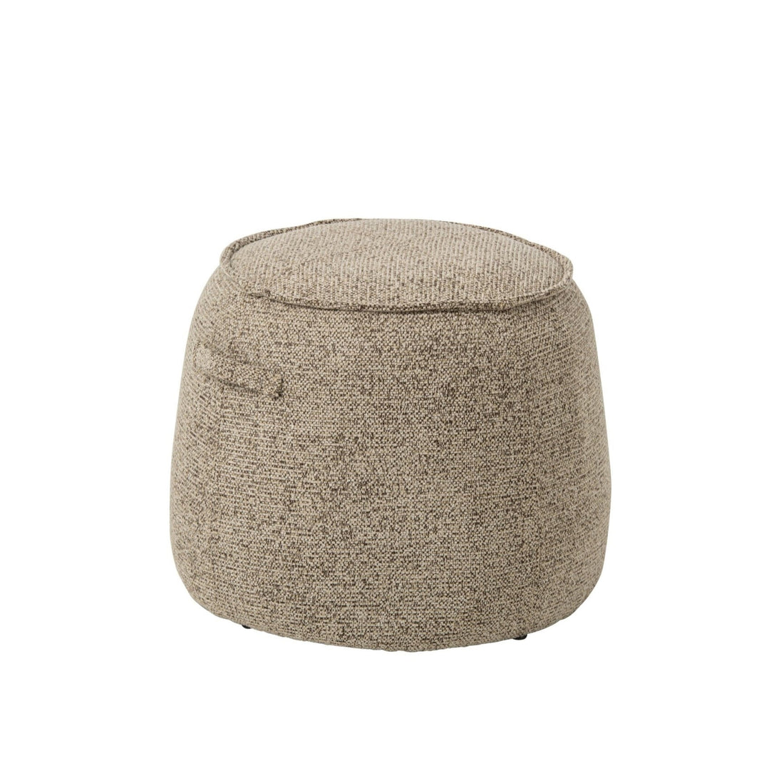 Puf Alex Krydsfiner/Stof Brun/Ecru J-Line