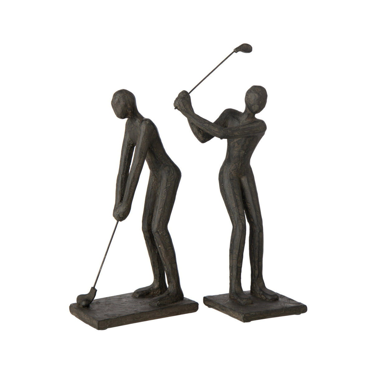 Sort polyresin-golfspillerfigur fra J-Line, sortiment