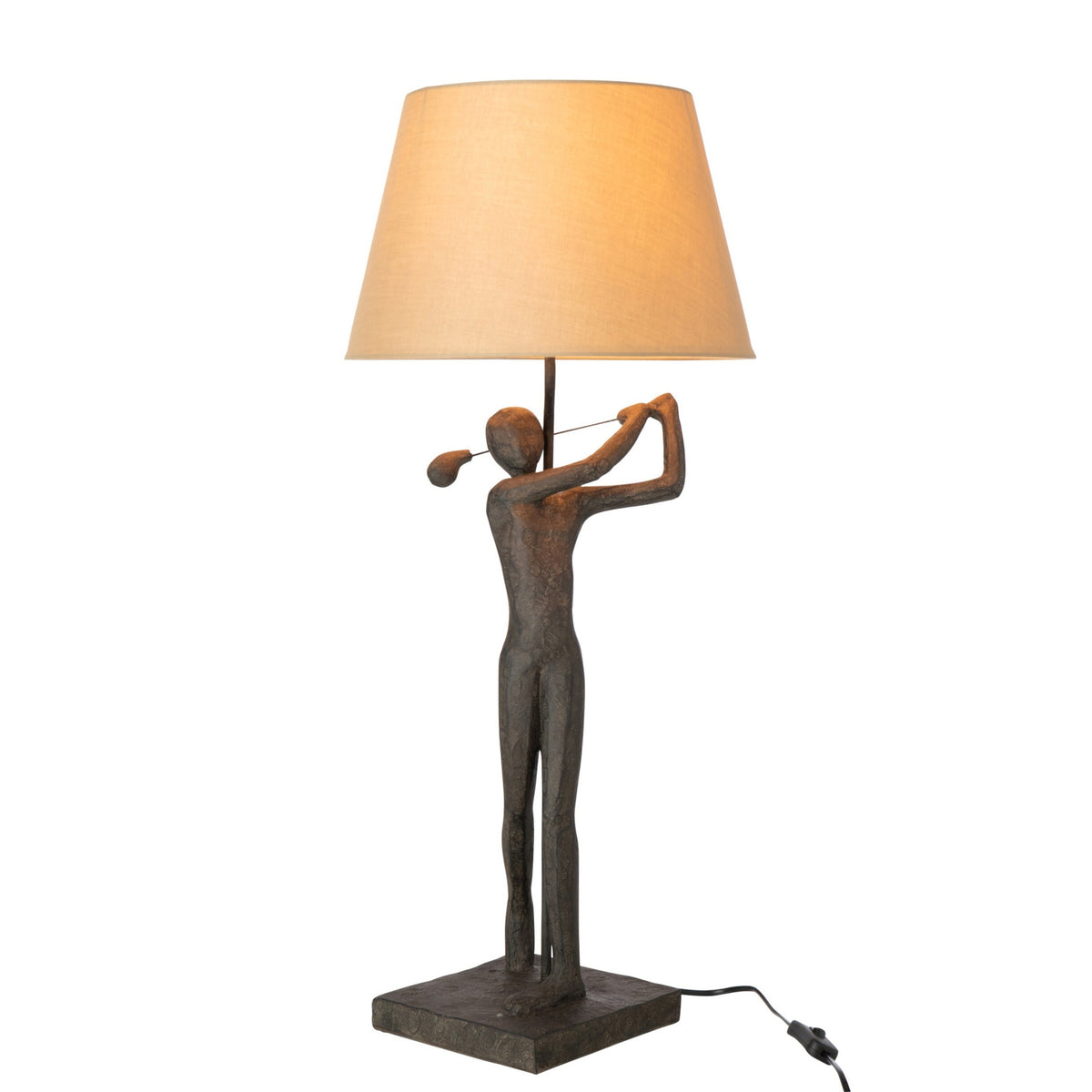 Bordlampe Golfer Polyresin Sort J-Line