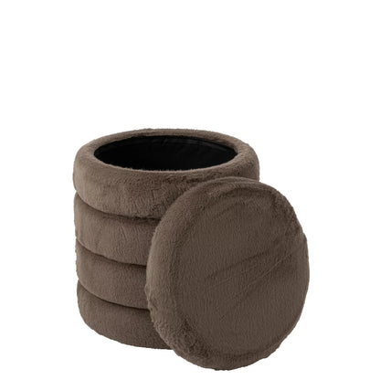 Puf + låg i MDF, taupe, J-Line