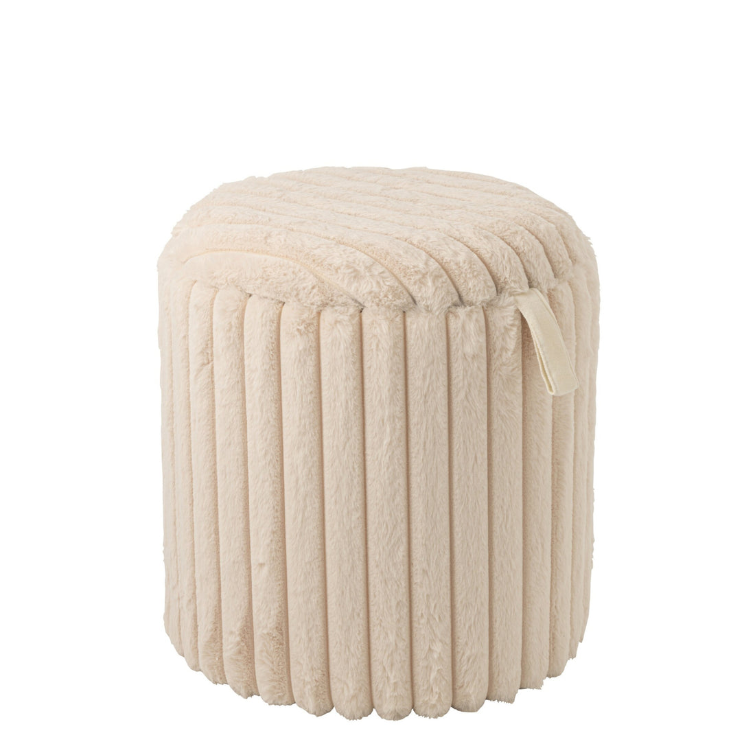 Puf + låg, ribbet MDF, beige, J-Line