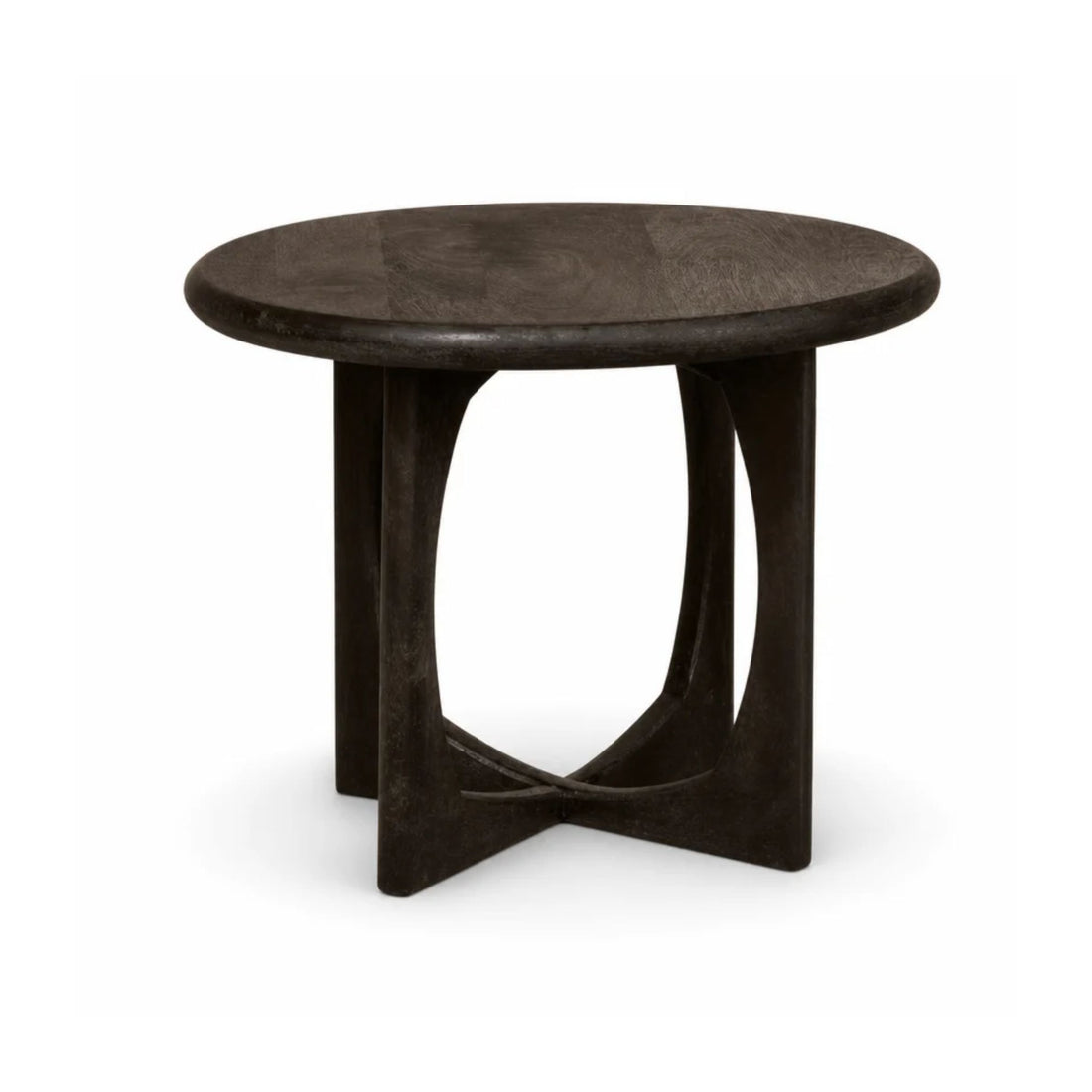 Sidebord Milou i mangotræ, sort, 60 cm – Starfurn