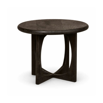 Sidebord Milou i mangotræ, sort, 60 cm – Starfurn