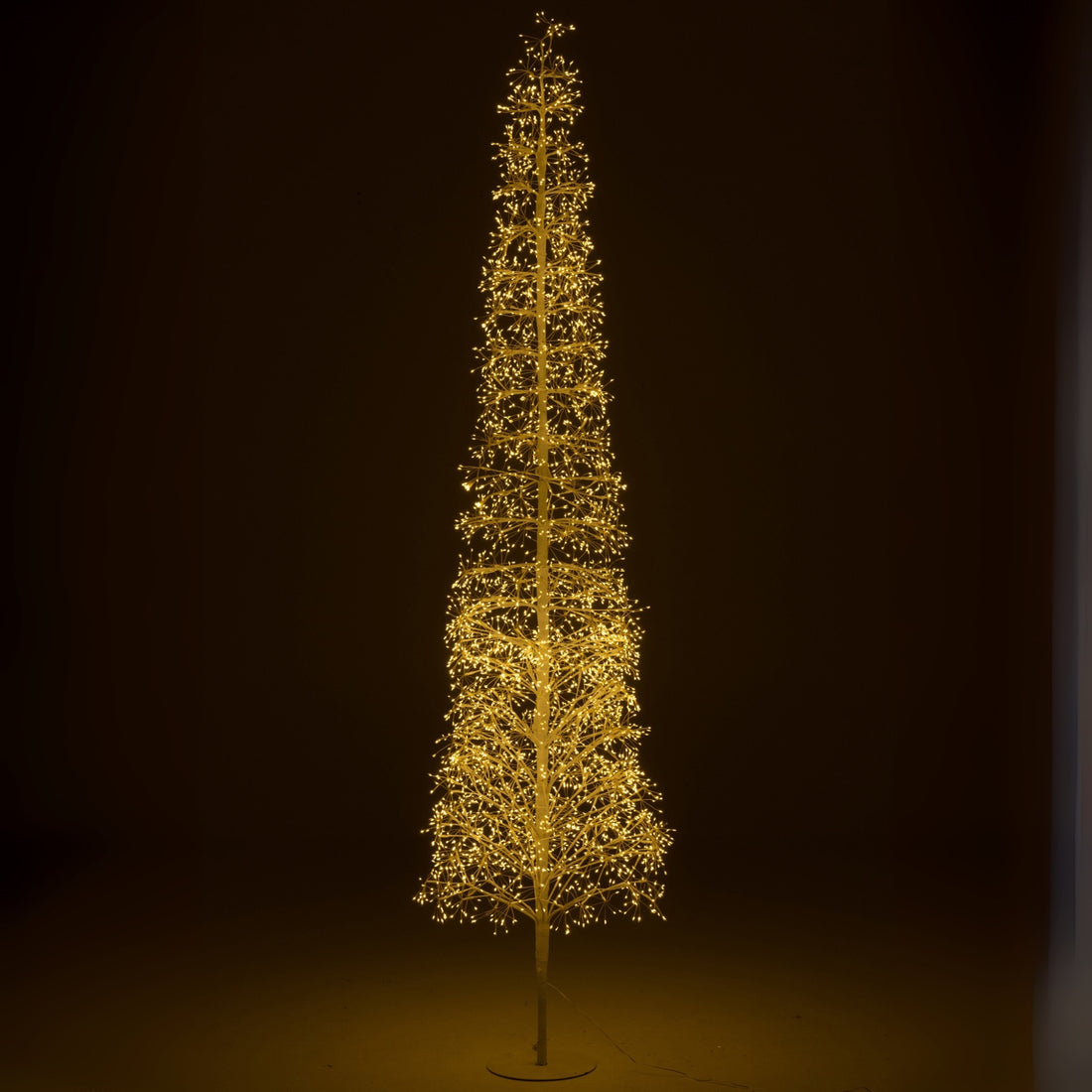 Juletræ med varmt hvide LED-lys, hvidt jern, ekstra stort, H240 cm, J-Line