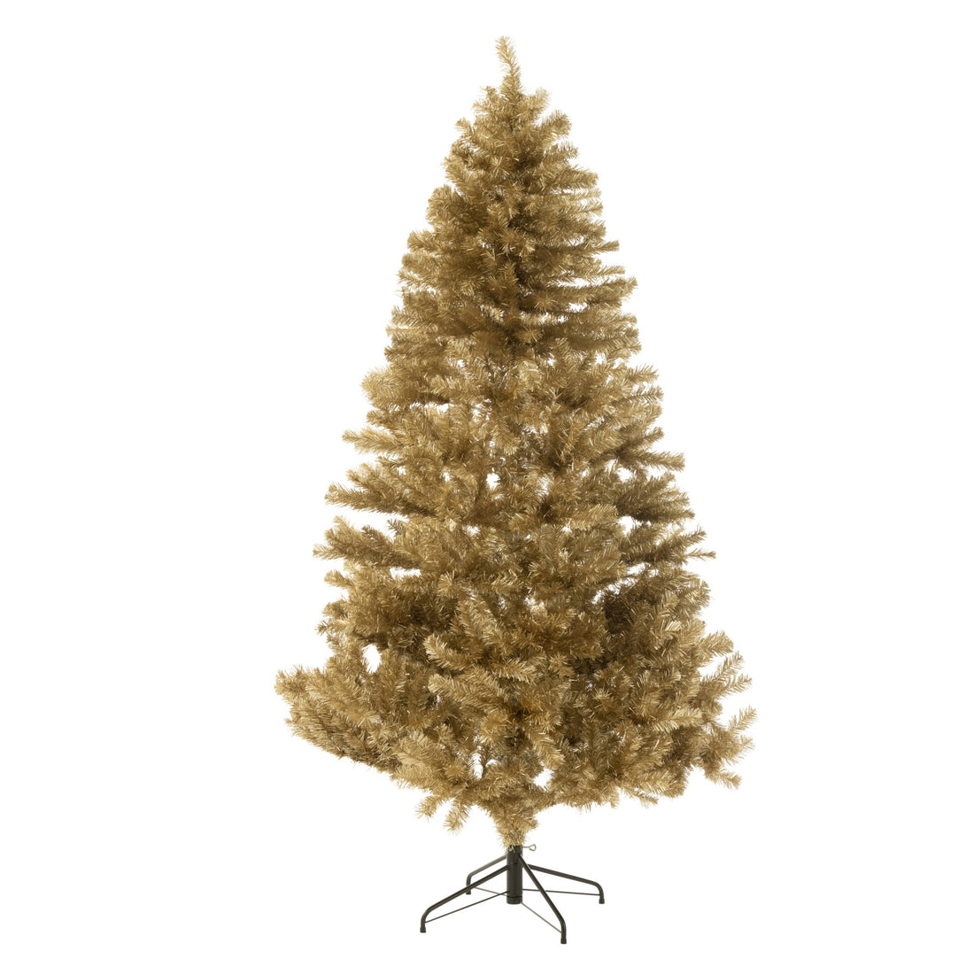 Kunstigt juletræ i guldfarvet PVC, Large, H210 cm, J-Line