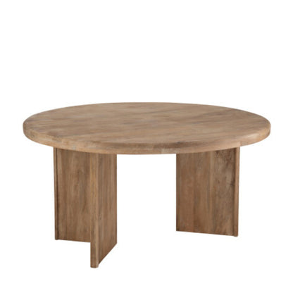 Spisebord i naturligt mangotræ Ø150 cm J-Line