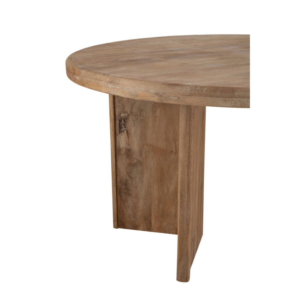 Spisebord i naturligt mangotræ Ø150 cm J-Line