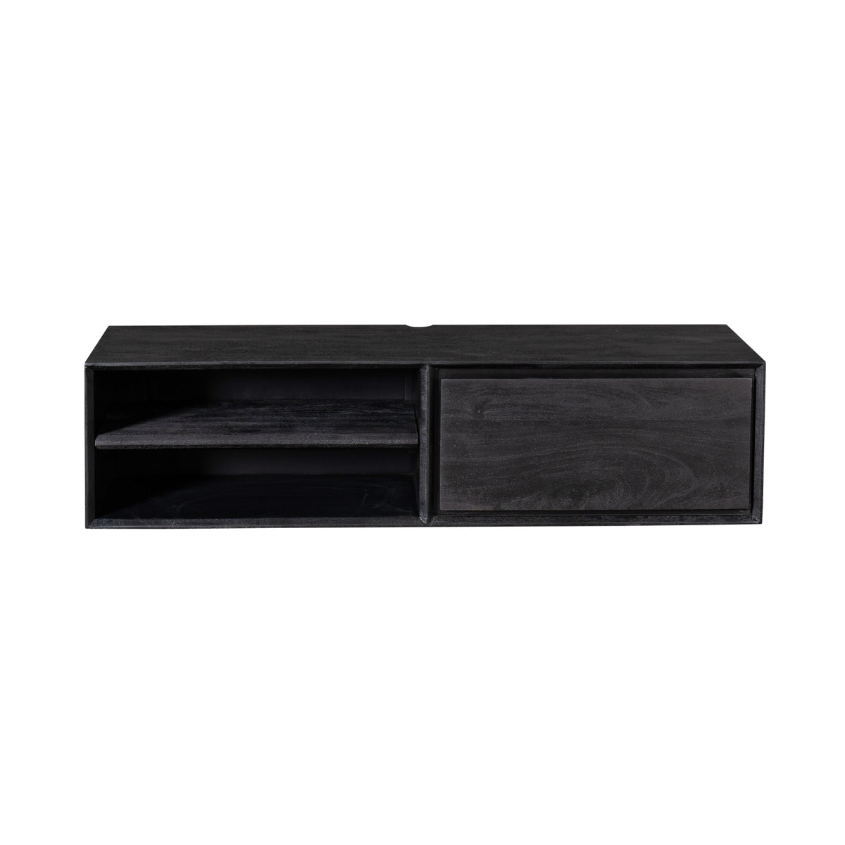 Svævende TV-bord Ambiance mangotræ sort 120 cm Starfurn