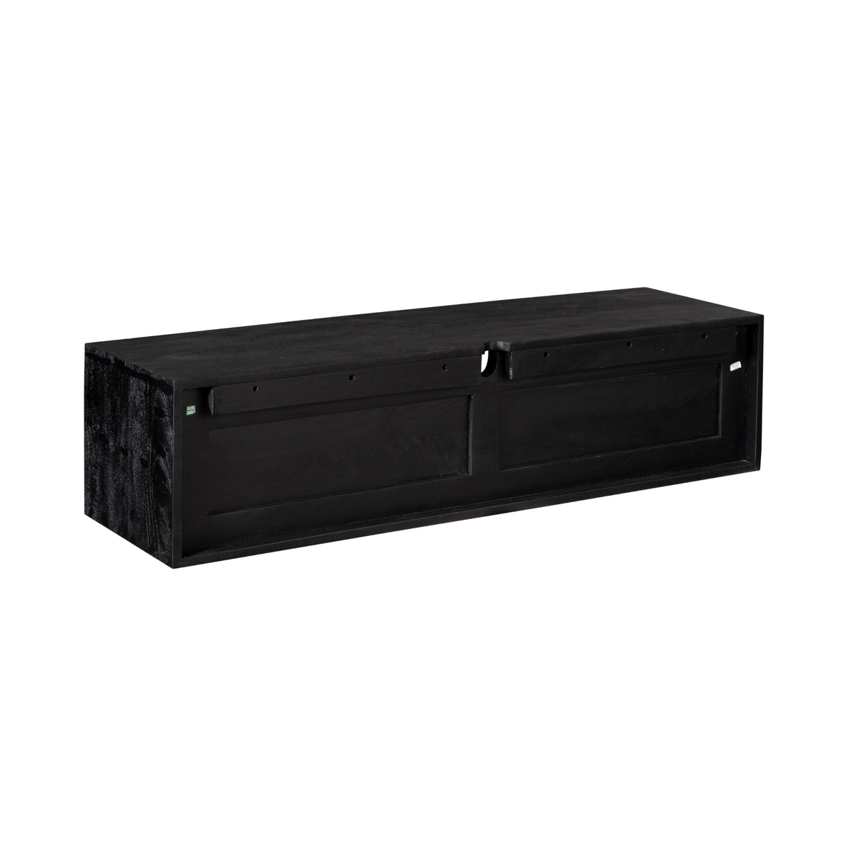 Svævende TV-bord Ambiance mangotræ sort 120 cm Starfurn