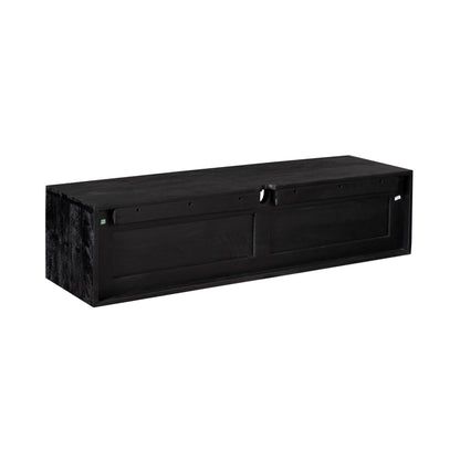 Svævende TV-bord Ambiance mangotræ sort 120 cm Starfurn