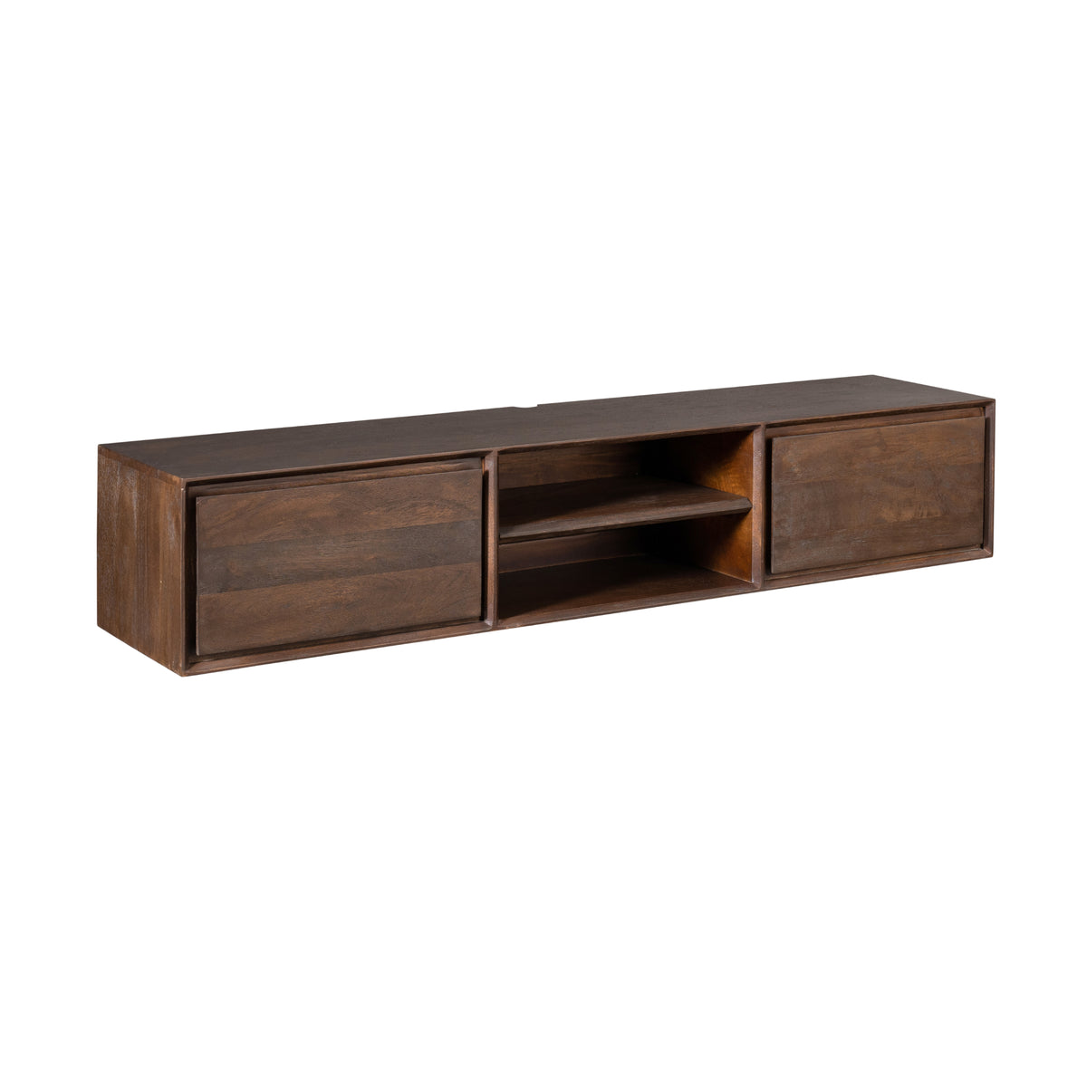 Svævende tv-møbel Ambiance mangotræ brun 160 cm Starfurn