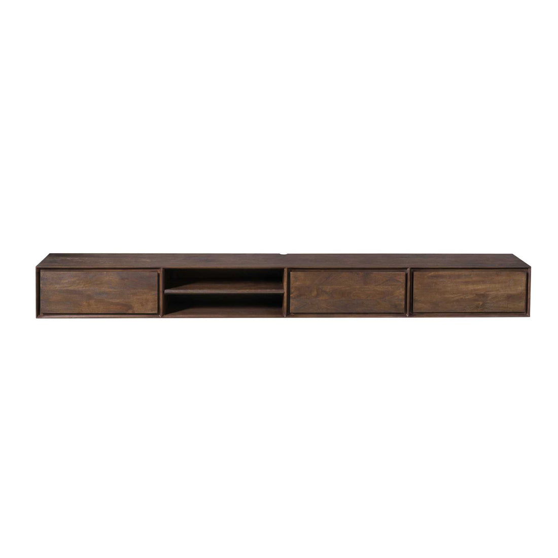 Svævende TV-møbel Ambiance mangotræ brun 240 cm Starfurn
